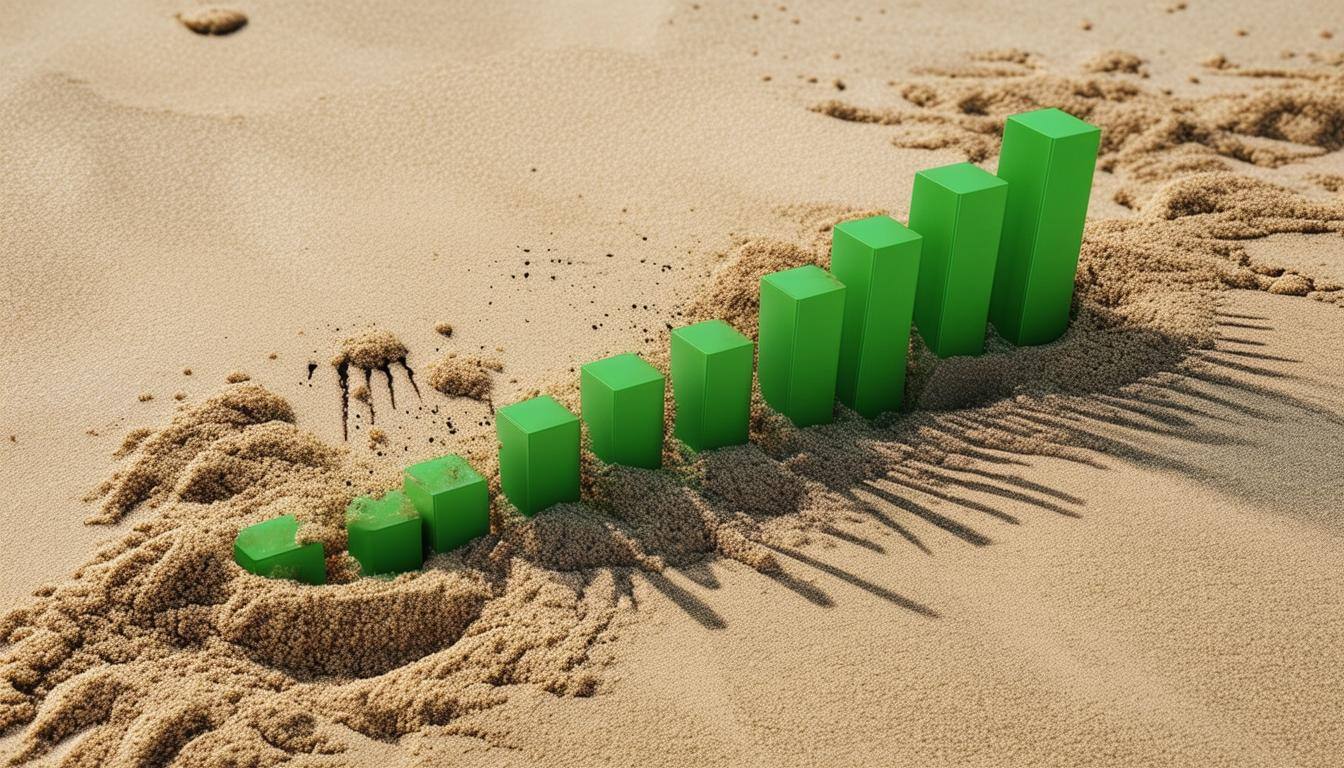 A positive economy graph sinking in quicksand