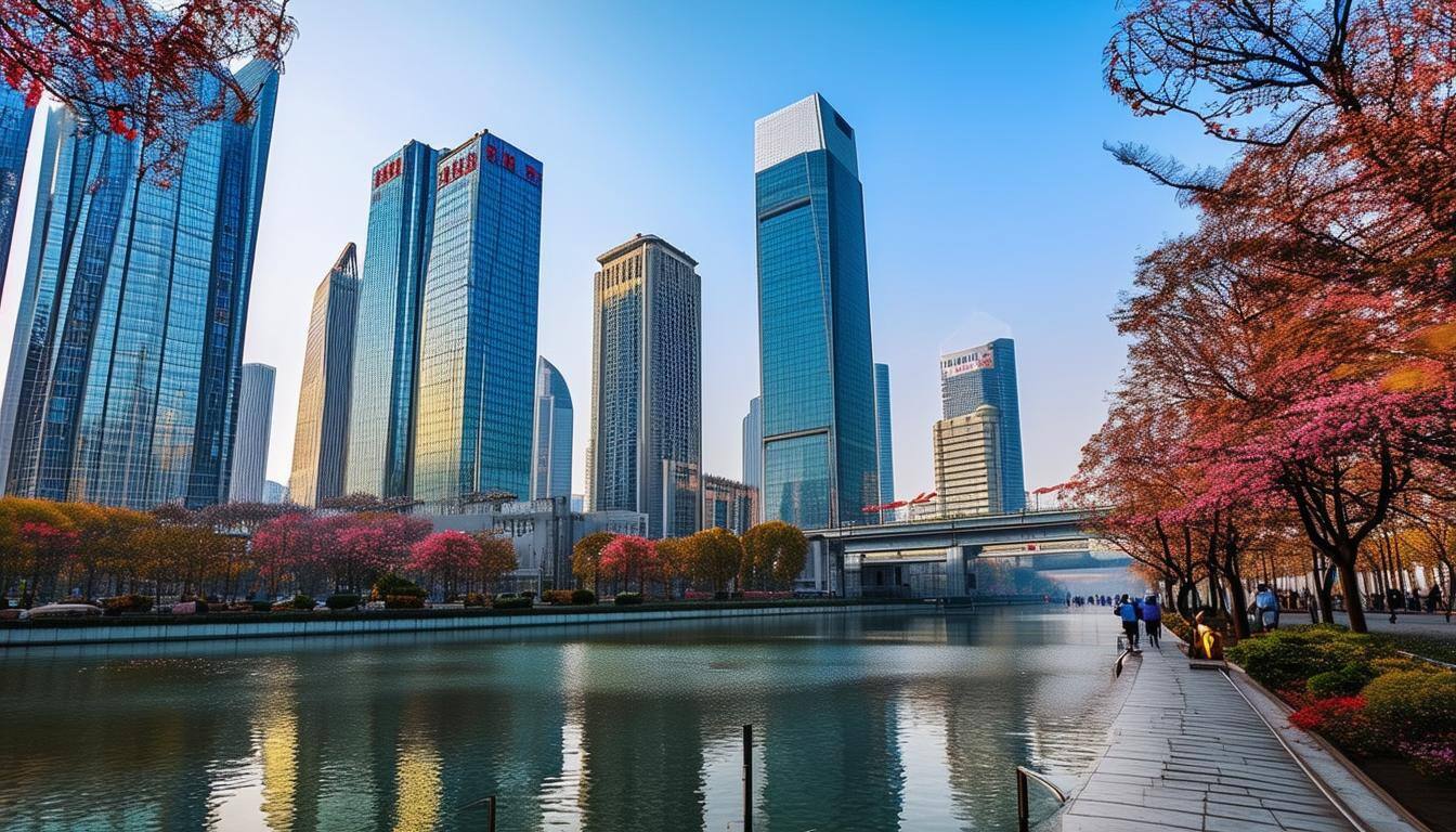 Downtown financial district in Beijing china today