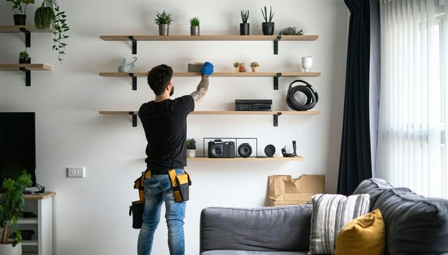 someone installing shelves in an urban living room-Mar-24-2025-05-58-06-6774-PM